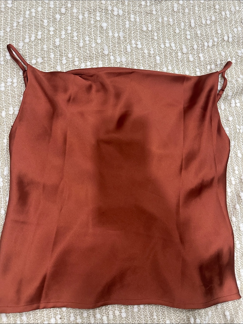 Princess Polly Rust Satin Cowl Neck Camisole